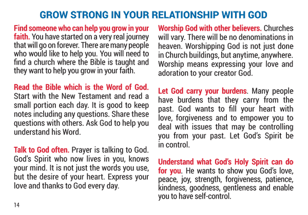 Grow strong in your relationship with God